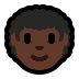 👨🏿‍🦱 man: dark skin tone, curly hair display on Windows